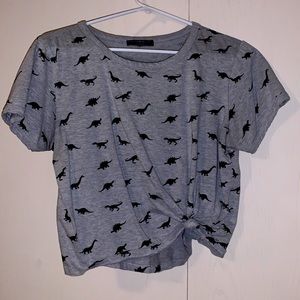 Dinosaur crop top tee shirt
